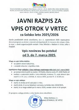 Vpis otrok v vrtec_šola